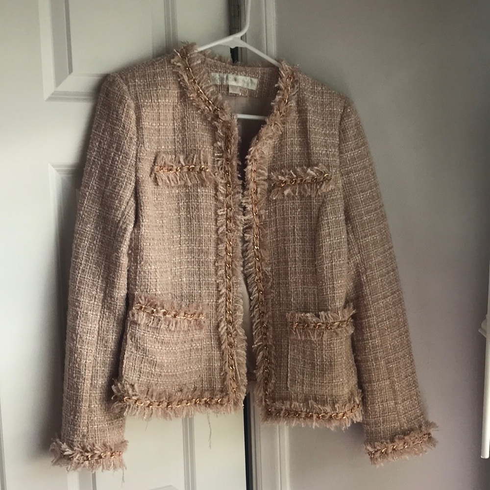 Boston Proper rose gold blazer